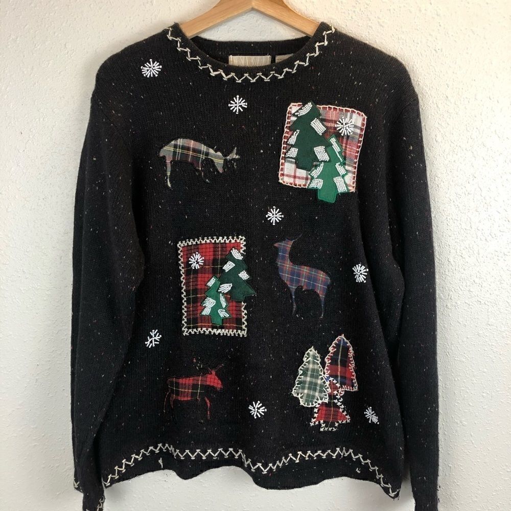 Lemon Grass Rabbit Hair Blend Christmas Sweater